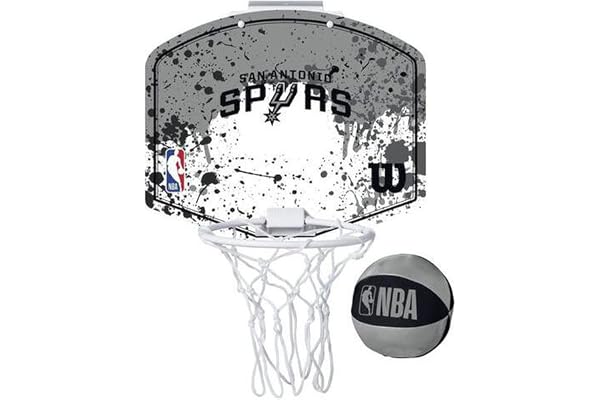 Wilson Mini Panier de Basket, Hoop NBA TEAM MINI HOOP, SAN ANTONIO SPURS, plastique