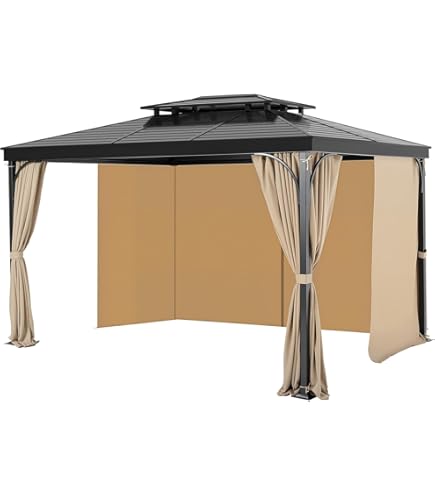 QUICK STAR vervangend dak voor tuin paviljoen 3x4m zand antiek paviljoendak reserveovertrek