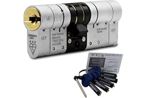 FEDERAL LOCKS UK Federal 3 Star Euro Cylinder Door Lock TS007 Diamond Secure Anti-Snap Dual Finish 5 Keys - 10 Year Guarantee 35/35