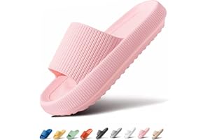 Sumvov Chaussures Claquette de Bain Piscine et Plage pour Femmes Hommes, Chaussons Tongs Antidérapantes Super Douces Semelle épaisse, Cozislides Original Slides Cloud Slippers
