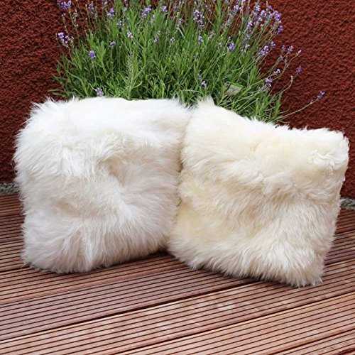 Lammfell Kissen Merino naturweiß (01) - 5