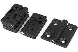 UXCELL sourcing map 4pcs Charnière Porte Placard Armoire Charnières Roulement à billes en aluminium noir 50mm x 50mm