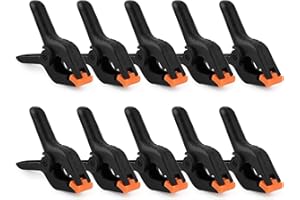 BREANIFULL 10 Pezzi 4 Pollici Morsetti a Molla Clip a Molla in Nylon Morsetti a Molla Con Artigli Attivi Morsetti in Mussola di Plastica Resistente per Mussola di Fondo, Tela, Carta, Schermo Cromato