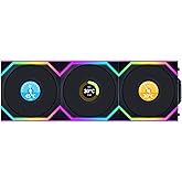 Lian Li UNI FAN SL WIRELESS LCD 3x120mm Black Case Fan (G99.12SLLCD1W3B.00)