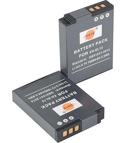 Caricatore E 2 Batterie Per Nikon EN-EL12 - Compatibile Con Coolpix P300, S31, AW100 E Altri