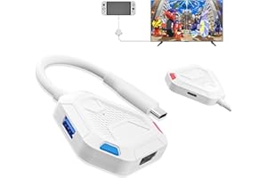 AUKUOY Switch Dock for Nintendo Switch: 3 in 1 Switch USB C to HDMI Adapter with 4K HDMI 2.0, USB 3.0,100W PD Charging, Portable Switch Docking Station Supports YouTube on TV