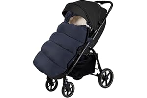 Aloskart Sacco Passeggino Invernale Ispessito, Sacco Nanna Passeggino Universale Grande, Coprigambe Ovetto Stroller, Coprigambe Termico Stroller, Sacco a pelo Passeggino Grande (Blu Scuro)