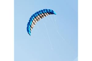 Kwasyo Force 2.5m de Doble Línea de Cometas Parafoil Stunt con la Manija 30 m de Cuerda, Cometa de Deporte de Playa, Jardín al Aire Libre Juegos de Jardín Diversión