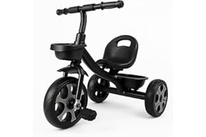 FOR YOUR LITTLE ONE Foryourlittleone Kids Trike Venture Tricycle Baby Push Bike | Age 18 Months to 6 Years | Gift Toddler Tricycles (Black)