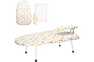 BeGrit Petite Planche a Repasser Mini Table Repassage Voyage avec Planche à Repasser pour Manches Pliage Petite Table a Repasser a Poser Compact Ironing Board pour la Maison la buanderie Les dortoirs
