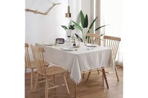 meioro obrus w jednolitym kolorze, z frędzlami, prostokątny, bawełniany, obrus na stół, wielofunkcyjny obrus do użytku wewnątrz pomieszczeń i na zewnątrz