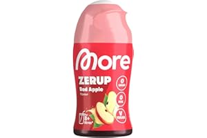 ‎MORE NUTRITION MORE Zerup, Red Apple, 65 ml, für bis zu 8 l Fertiggetränk, zuckerfreier Sirup mit echten Fruchtextrakten, vegan, zero Kalorien - made in Germany