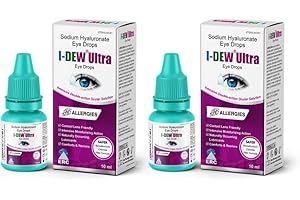 I-Dew Ultra Eye Drops (Pack of 2) - Hayfever Eye Drops for Eye Allergies & Severe Dryness | Contact Lens Users | Long-Lasting Relief 10ml