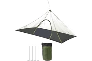 QUOTRE Moskitiera kempingowa z zamkiem błyskawicznym, 220 x 120 x 100 cm, lekka siatka na komary, namiot outdoorowy, kompaktowa moskitiera w podróży, na piknik, wędrówki i do ogrodu