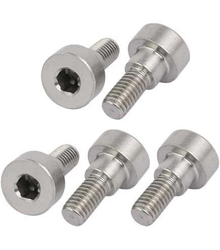 5 Vis à épaulement Inox M4 – épaule 5 Mm, Longueur 35 Mm, Filetage M4, Idéales Pour Vos Mécanismes