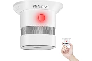 Mini Detector de Alarma de Humo HEIMAN, Batería de por Vida con batería de 10 años, Premio Reddot, Certificado CE, Detector de Incendios fotoeléctrico Independiente para el hogar (1)