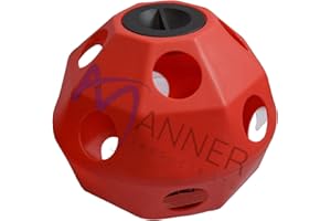 MANNER PRODUCTS Hay Ball Feeders for Horses and Ponies (Free Delivery) (Red, 75mm)
