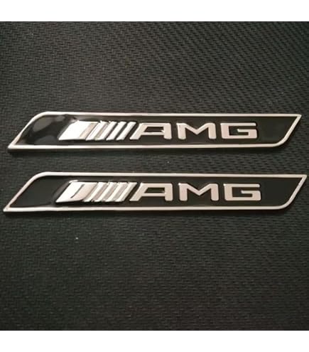 Autocollant Emblème 3D Pour Mercedes-Benz AMG - Sticker Décoratif Voiture Argenté - Facile à Coller, Ne Laisse Pas De Traces