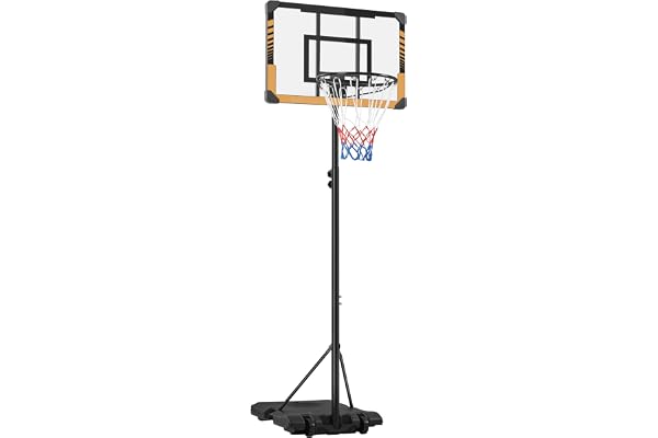 Yaheetech Panier de Basket-Ball réglable en Hauteur avec roulettes, système de Basket-Ball Mobile à remplir d'eau ou de Sable, Panier pour intérieur/extérieur