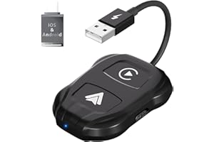 TPLTECH 2024 Neueste CarPlay und Android Auto Wireless Adapter, 2 in 1 Wireless Carplay Android Auto Adapter Konvertieren Wired Carplay or Android Auto zu Wireless, Plug&Play, für iOS/Android