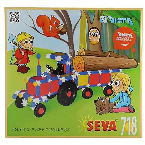 Preisvergleich Produktbild Seva Steckbaukasten 718 Teile Stecksystem Motorikspielzeug Steckspiel
