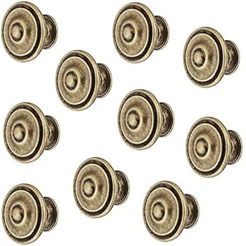 10 Stück - Kommoden-Möbelknöpfe Vintage verkupfert Möbelgriff Antik