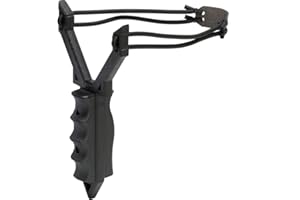 Eva Shop® Premium Schleuder Steinschleuder mit Kugelmagazin präzise Profi Zwille aus Stahl Futterschleuder extrem Starke Sportschleuder