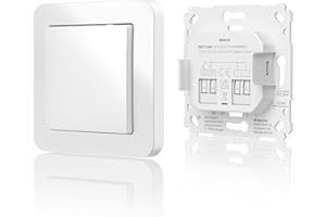 Bosch Smart Home - Interrupteur mural pour acteurs intelligents, installation peu encombrante dans le boîtier d’appareil, pour commande de lumière/volet roulant II, relais ou variateur