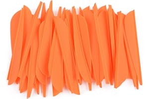 ELONG OUTDOOR 3 Zoll Kunststoff Pfeil Befiederung Gummifedern Kunststoff Federn DIY für Pfeile Bogenschießen Pfeil Pfeile Carbonpfeile Vane für Bogenschießen Jagd Schießen - 50 Stück