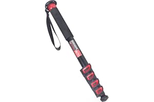 GEEHOPE U270A Kamera-Einbeinstativ, 167 cm, Aluminiumlegierung, 5-teiliges Bein, professioneller Video-Ständer für Canon, Nikon, GoPro, DSLR, DV, Video-Camcorder, maximale Belastung 10 kg