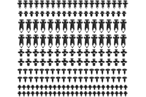 VANWOKE 190 Pièces Clips Voiture, Rivet Clip Plastique Voiture Réparationn Automobile, Rivets en Plastique Attaches, Rivet Clip Plastique Fixation Universel Auto Panneaux Garniture de Portière