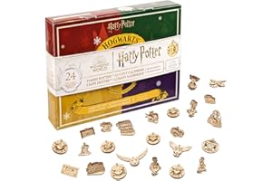 UGEARS Harry Potter Advent Calendar - Countdown Fidget Advent Calendar with 24 Fidget Wooden Models to Build for Adults - 3D Wooden Puzzles