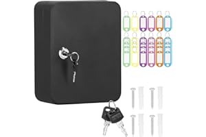 YASTA Cassetta Portachiavi Da Parete Armadietto Appendichiavi Box 20 Chiavi Serratura