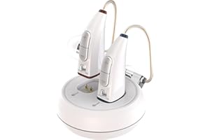 MEDCA Oordopjes voor senioren - (paar) digital binauraal persoonlijk apparaat voor achter het oor, batterij die lang meegaat, comfortabel AHO-ontwerp voor de hele dag, ruisonderdrukking, wit