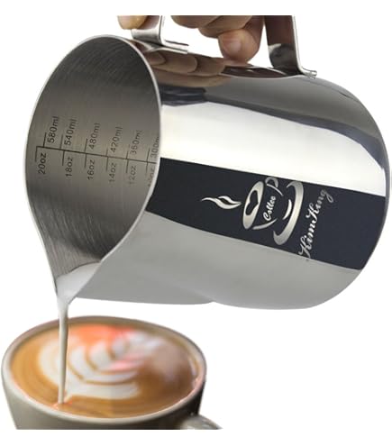 Bricco Latte Barista Space Argento - 450ml Per Latte Art, Consigliato Da Campioni - Foto 13