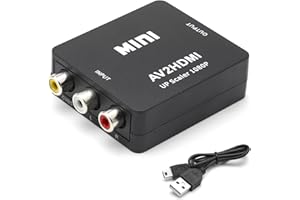 HENGBIRD Konwerter RCA na HDMI AV na HDMI 1080P Composite CVBS Video Audio konwerter adapter do Wii Xbox PS2, PS4, PS3, TV, VHS, VCR, kamery DVD, z kablem sieciowym USB