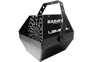 Ibiza - LBM10BAT-BL - Przenośna maszyna do baniek z 16 pałeczkami - Czarny