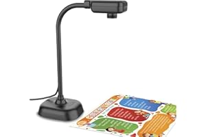 GAWERVAN Cámara de Documentos para Profesores y Aula, cámara Web USB/cámara Doc con micrófono Integrado, Mac OS, Windows, Chromebook, Compatible con demostración en Vivo, conferencias Web, Aprendizaje