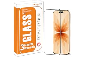 OpenTech® Military-Grade Tempered Glass Screen Protector Compatible for iPhone 17 with Edge to Edge Coverage -...