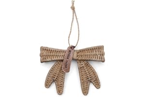 Riviera Maison - Adornos para árbol de Navidad - Lazo - Jacky Bow - Ratán rústico - 10 x 13 cm - Talla S