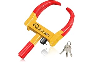 MAIKEHIGH Wegfahrsperre Radkralle Reifenkralle, Parkkralle Radschloss Diebstahlsicherung für Auto,Anhänger, Wohnwagen, Wohnmobil, Van mit Sicherheitsschloss