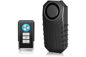 Cruxer Bike Alarm with Remote, Wireless Vibration Motion Sensor Motorbike Bicycle Alarm System,Anti-Theft Protection Loud 113dB Burglar Accessories for Mountain Bike Electric Scooter Trailer