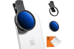K&F CONCEPT 52mm Filtr do obiektywu telefonu z mocowaniem klipsowym ND2-400, filtr ND kompatybilny z iPhone 17 16 15 14 13 12 11 Smart Phones