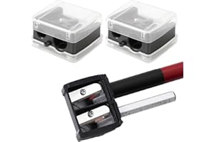 BINXIAOQIN Spitzer mit Dose,Klein Spitzer dicke und dünne Stifte,Dosenanspitzer für dicke und dünne Stifte,Anspitzer dicke und dünne Stifte für Kosmetikstifte,Doppelspitzer mit Behälter,Makeup Pencil Sharpener