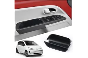 RUIYA Compatible with VW UP GTI/Seat MII/Skoda Citigo 2013-2024 Car Door Handle Storage Box, 2 Pieces Container Organiser Tray Central Console Glove Tray VW UP Accessories(Front Door)