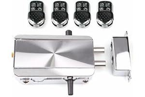 TONGDEJING Smart Lock, Electronic Deadbolt Door Lock, Smart Wireless Deadbolt Anti-Theft Remote Control Door Lock with 4 Remote Control, for Home Hotel Apartment