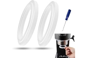 LYSHOOCE Guarnizione in Silicone per DeLonghi,2 pz Guarnizione per Caffè O-ring,Ø47mm Tenuta Per Portafiltro con gancio paraolio,Macchina Caffè Accessori per Anelli di Tenuta per EC680/EC685/EC850/EC860