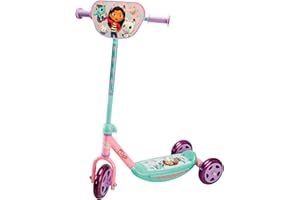 Smoby Trottinette Gabby's Dollhouse pour Enfants - 3 Roues - Guidon réglable en Hauteur - Surface antidérapante - Construction Stable - Léger et Portable - À partir de 3 Ans