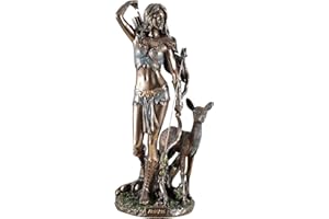 VERONESE BY JOH. VOGLER GMBH Veronese 708-7355 Figur der Artemis griechische Göttin der Jagd mit Pfeil und Bogen REH