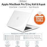 McStorey MacBook Pro 13 Kılıf A1706 A1708 A1989 A2159 A2251 A2289 A2338 M1 M2 Uyumlu Kristal Parlak Sert Hard Case İnce Hafif